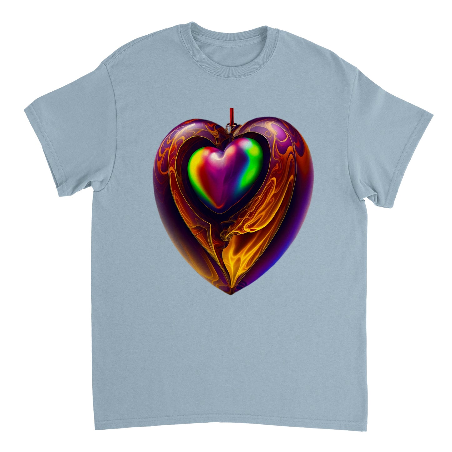 Love Heart - Heavyweight Unisex Crewneck T-shirt 104