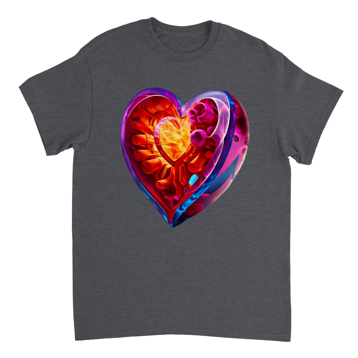 Love Heart - Heavyweight Unisex Crewneck T-shirt 113