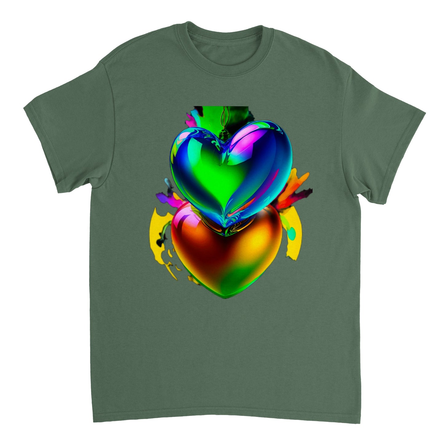 Love Heart - Heavyweight Unisex Crewneck T-shirt 58