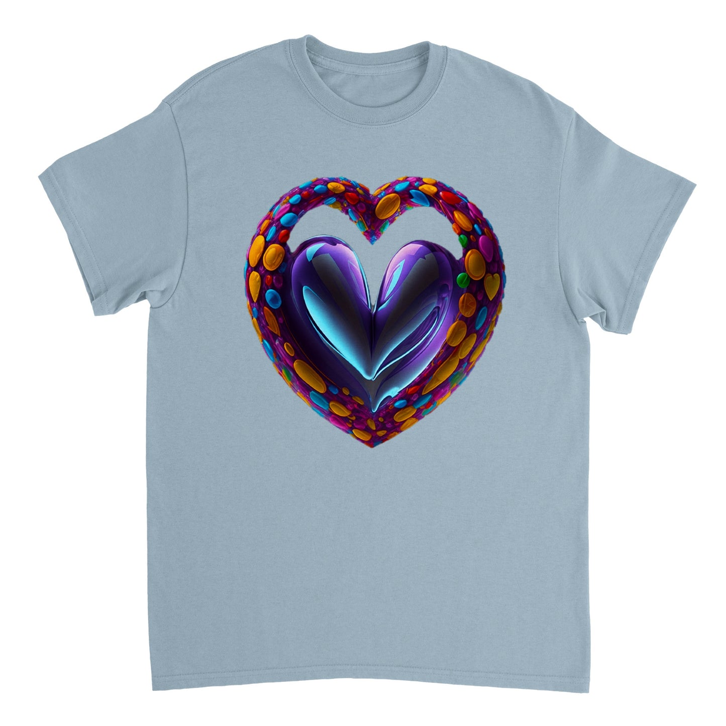 Love Heart - Heavyweight Unisex Crewneck T-shirt 109