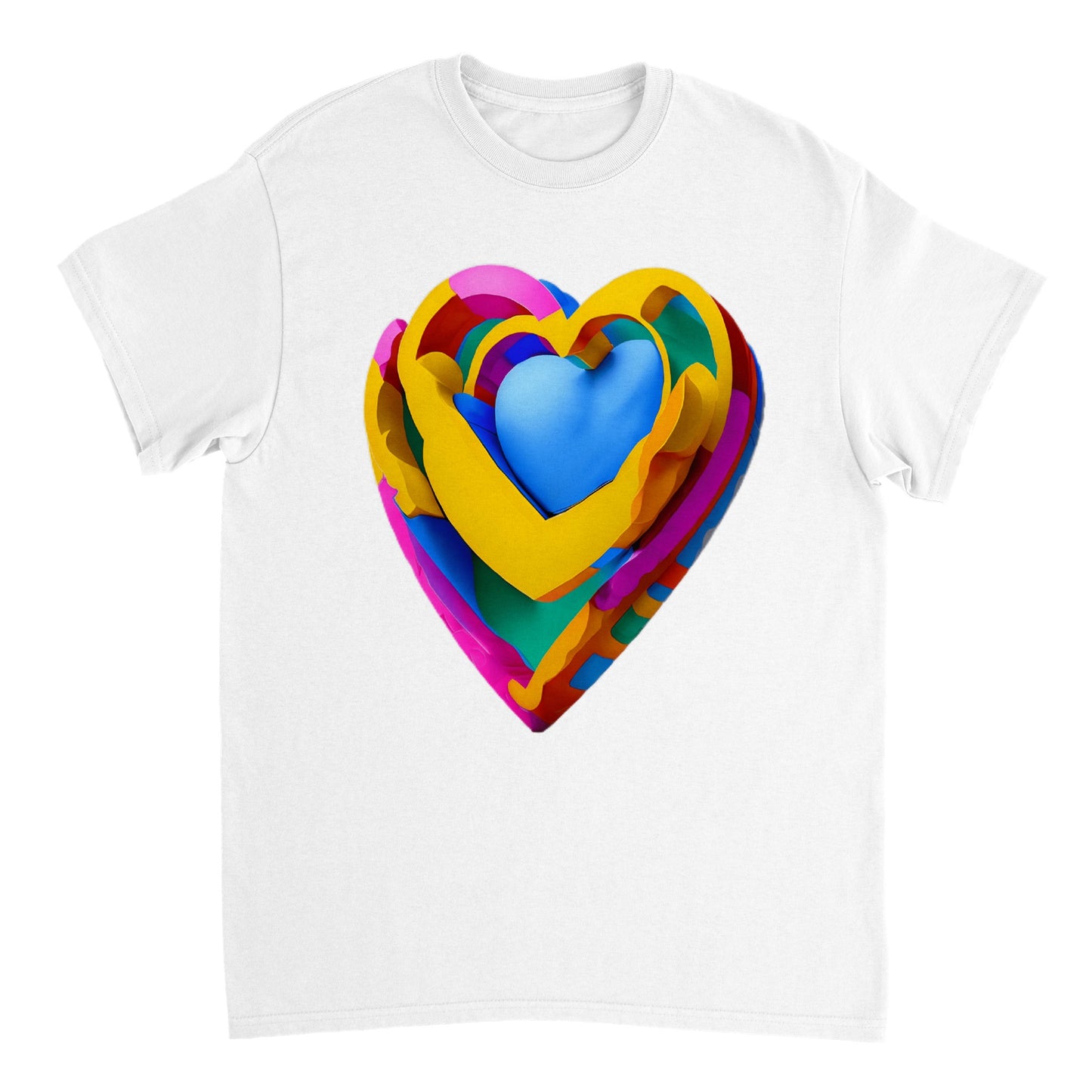 Love Heart - Heavyweight Unisex Crewneck T-shirt 12