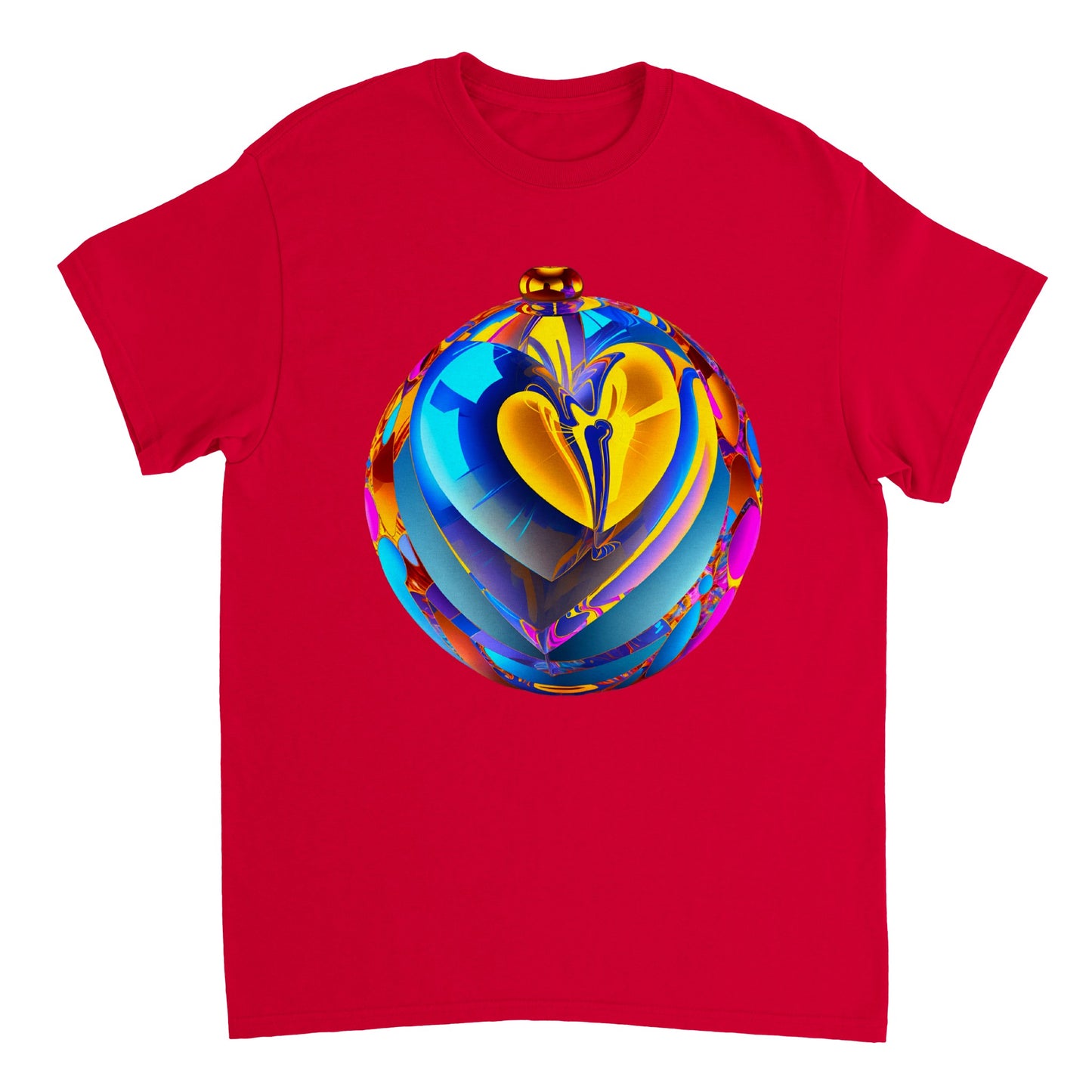 Love Heart - Heavyweight Unisex Crewneck T-shirt 34