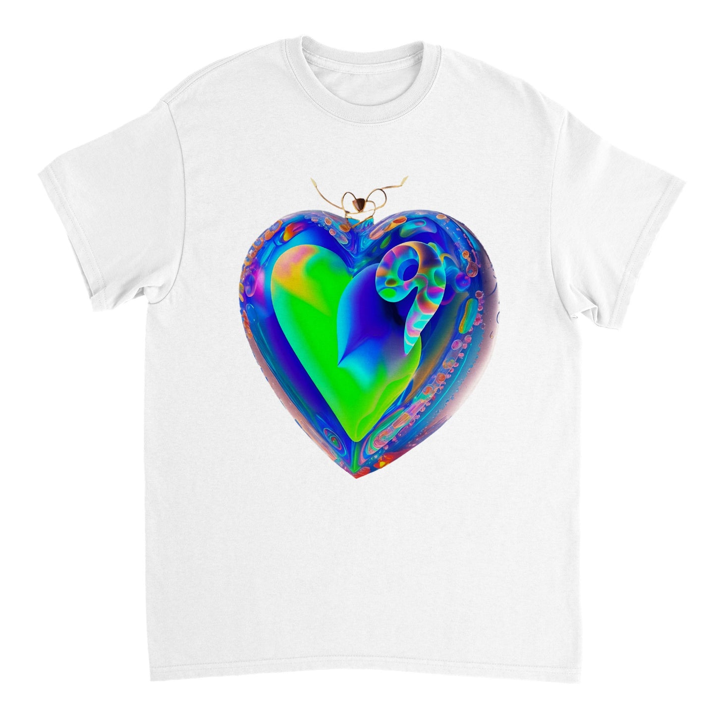Love Heart - Heavyweight Unisex Crewneck T-shirt 111