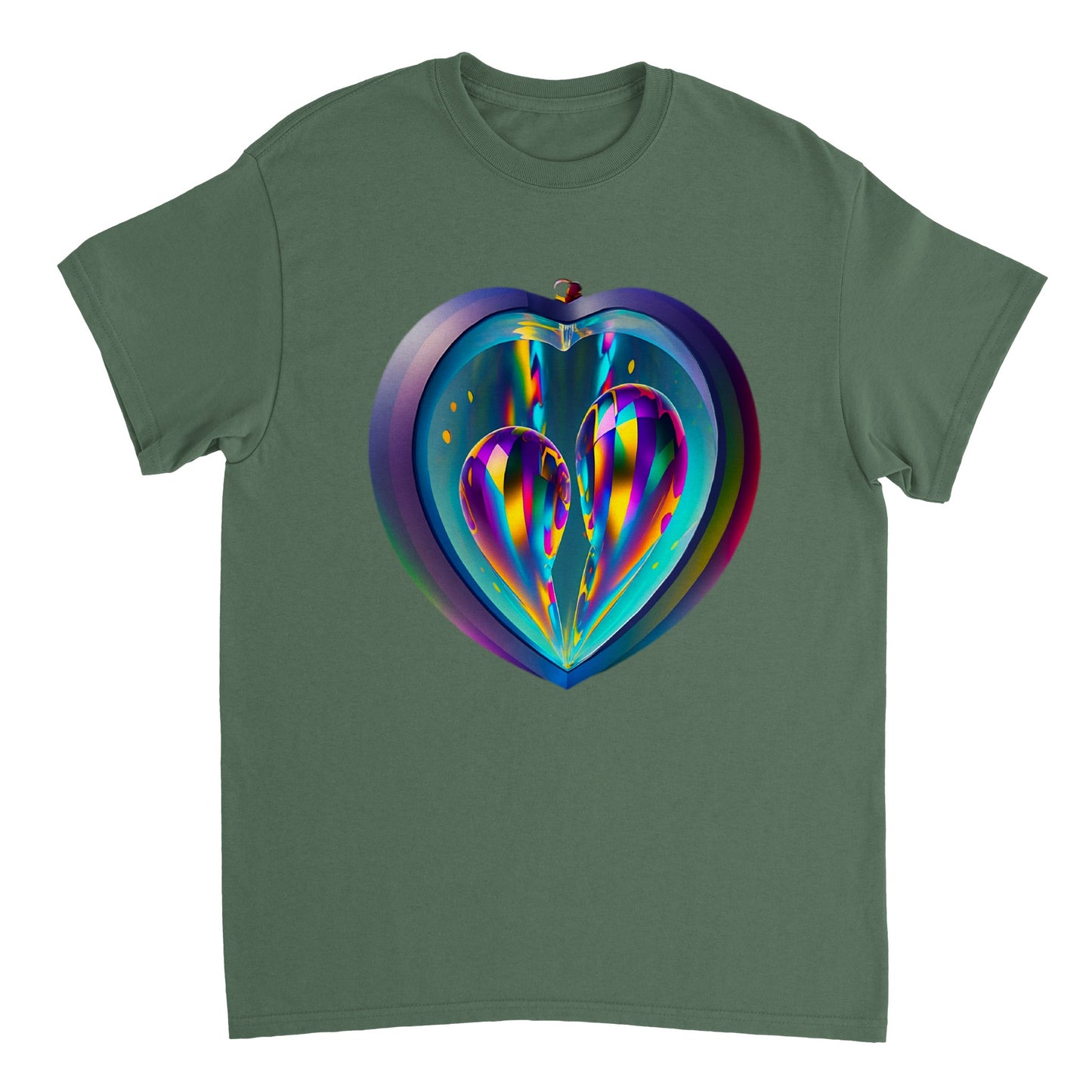 Love Heart - Heavyweight Unisex Crewneck T-shirt 61