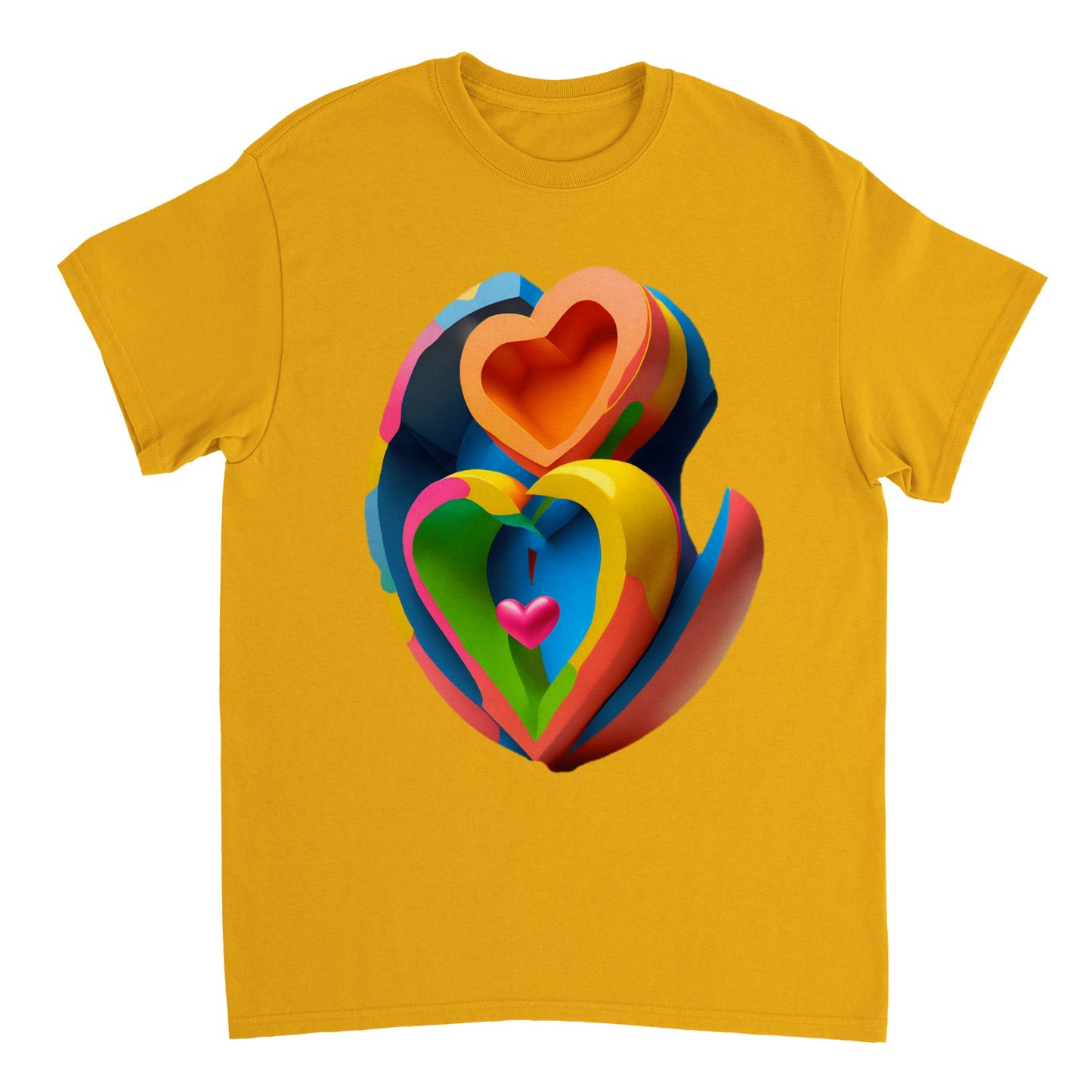 Love Heart - Heavyweight Unisex Crewneck T-shirt 22