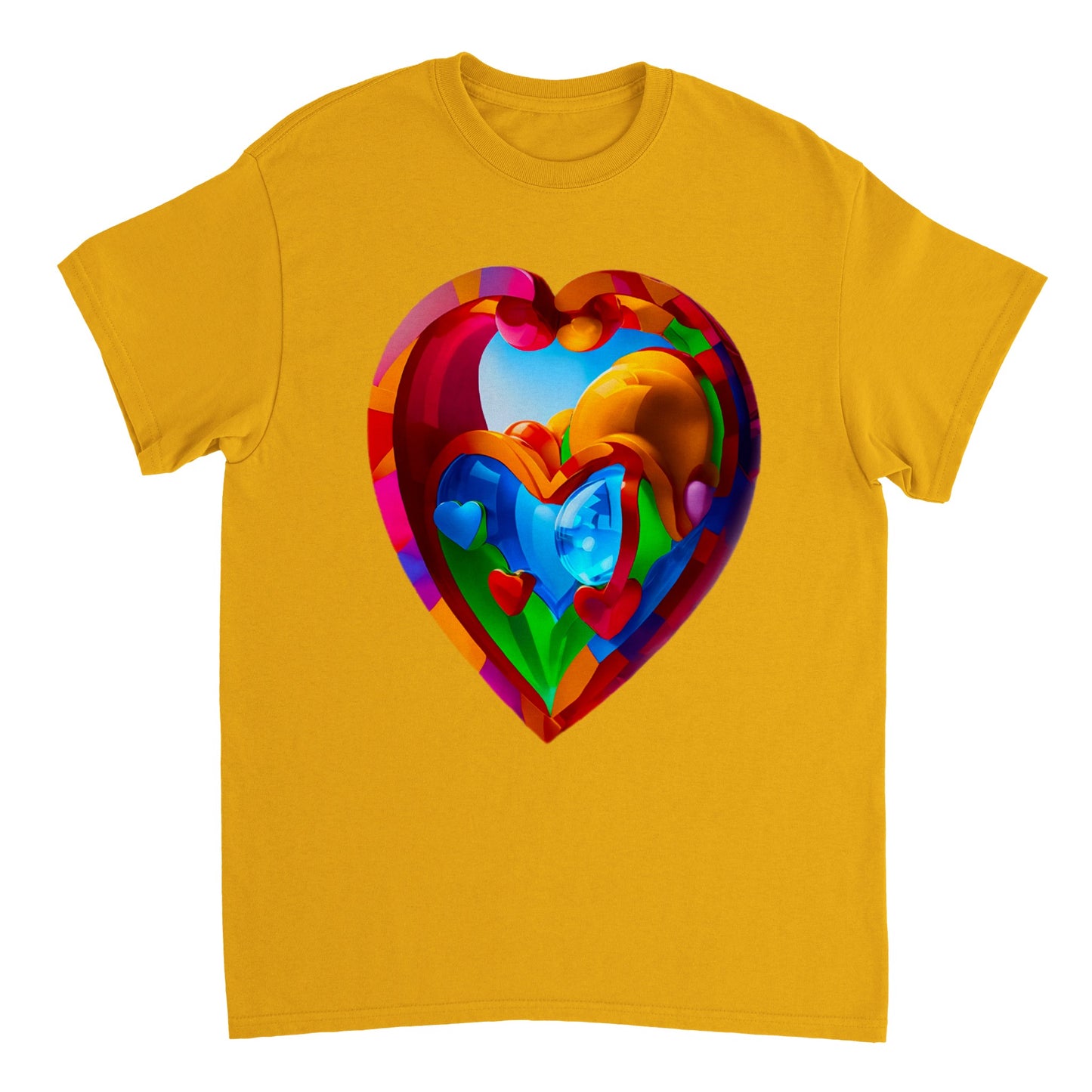 Love Heart - Heavyweight Unisex Crewneck T-shirt 33