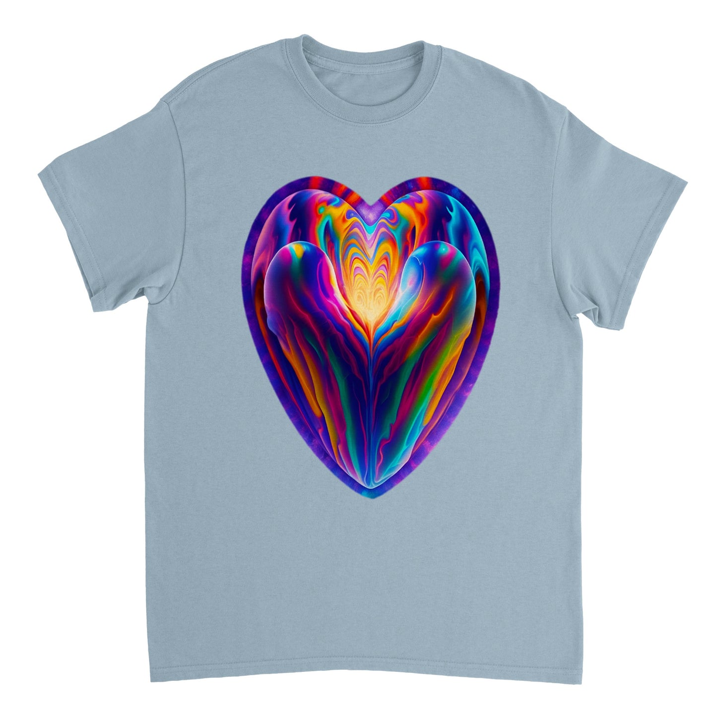 Love Heart - Heavyweight Unisex Crewneck T-shirt 105