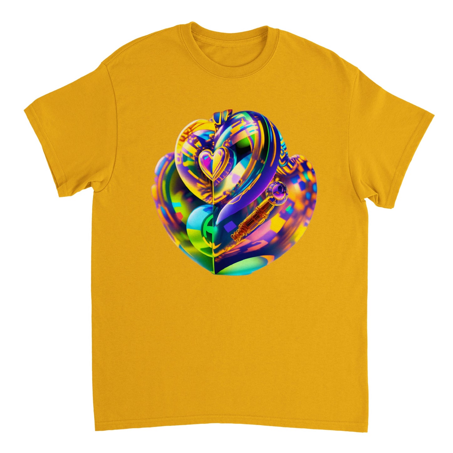 Love Heart - Heavyweight Unisex Crewneck T-shirt 18