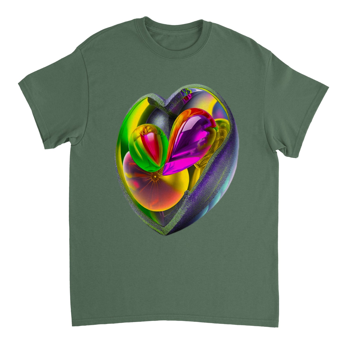Love Heart - Heavyweight Unisex Crewneck T-shirt 49