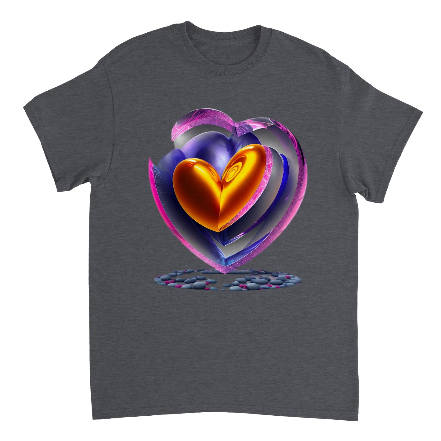 Love Heart - Heavyweight Unisex Crewneck T-shirt 83