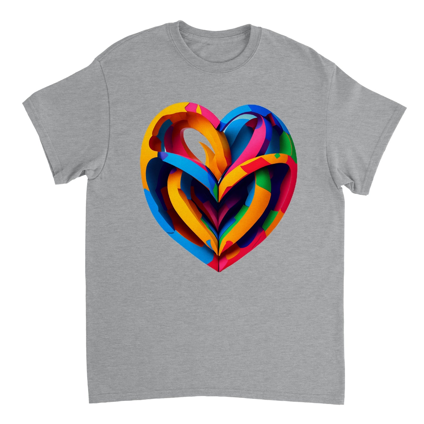 Love Heart - Heavyweight Unisex Crewneck T-shirt 24