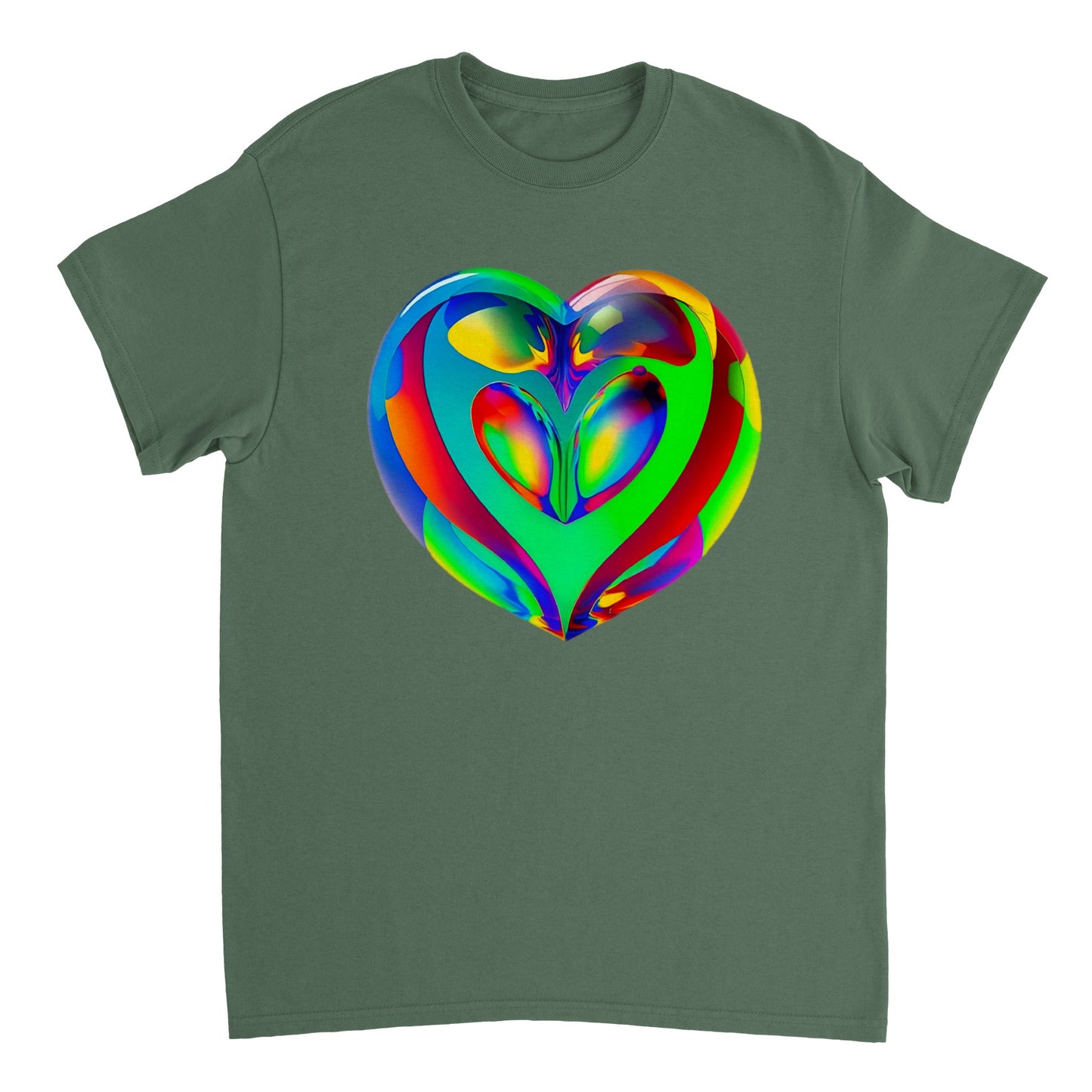 Love Heart - Heavyweight Unisex Crewneck T-shirt 78
