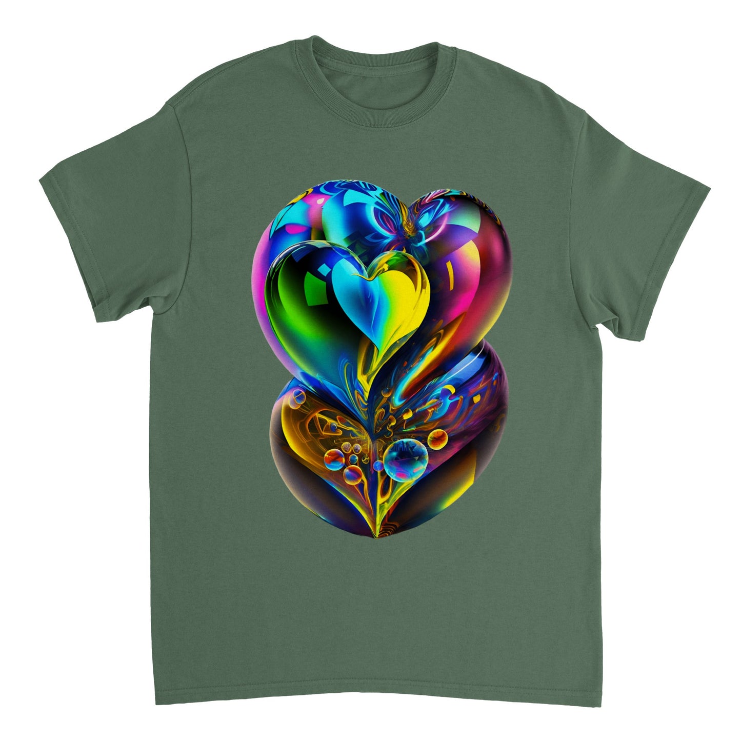 Love Heart - Heavyweight Unisex Crewneck T-shirt 8