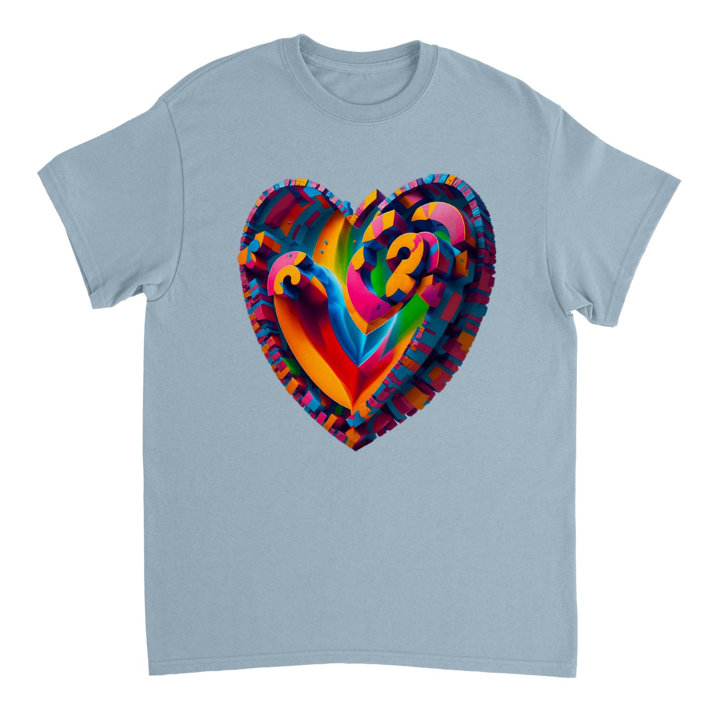 Love Heart - Heavyweight Unisex Crewneck T-shirt 28