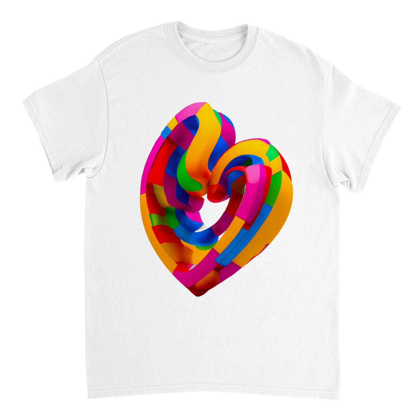 Love Heart - Heavyweight Unisex Crewneck T-shirt 20