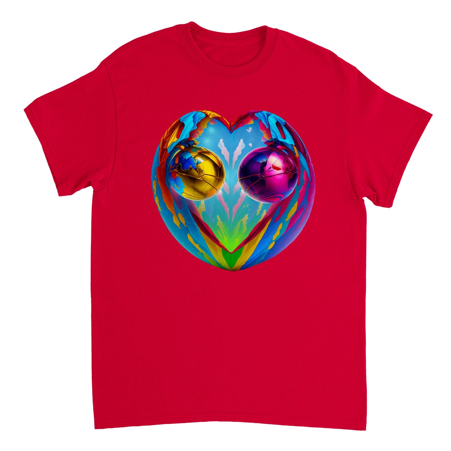 Love Heart - Heavyweight Unisex Crewneck T-shirt 67