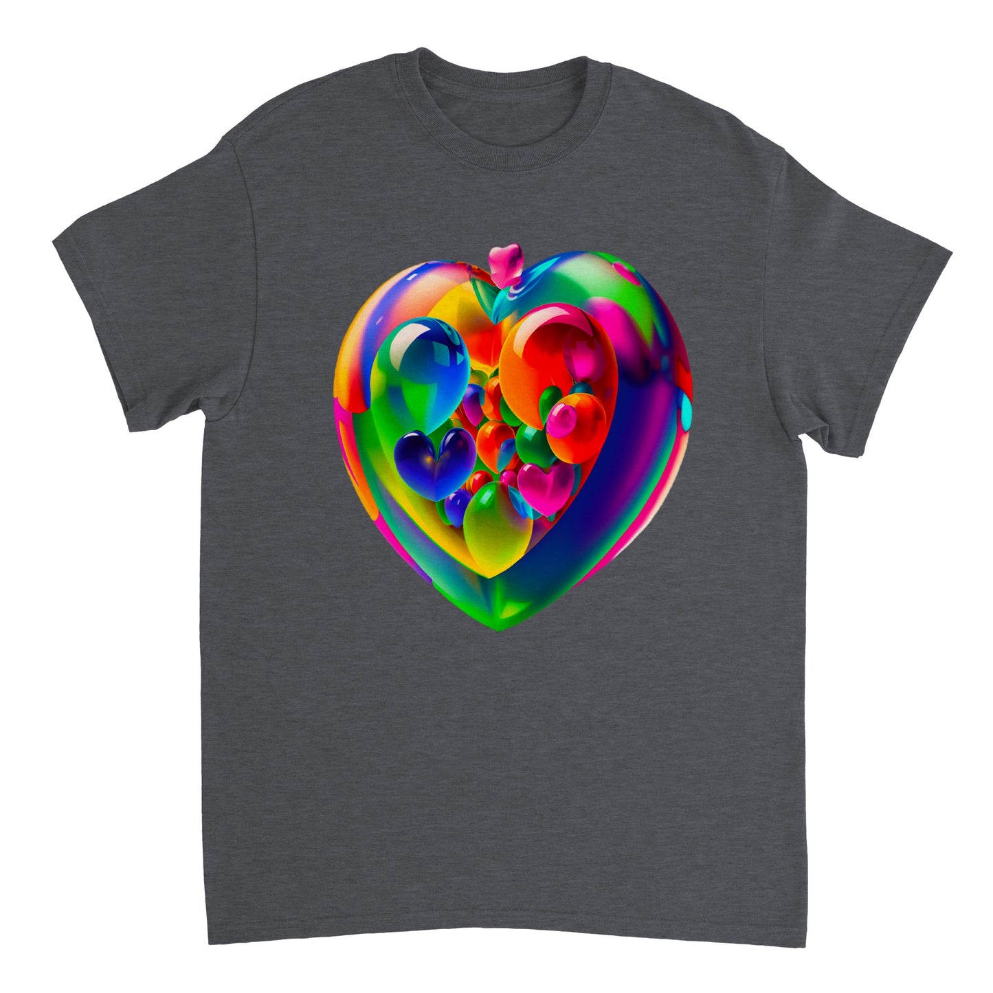 Love Heart - Heavyweight Unisex Crewneck T-shirt 47