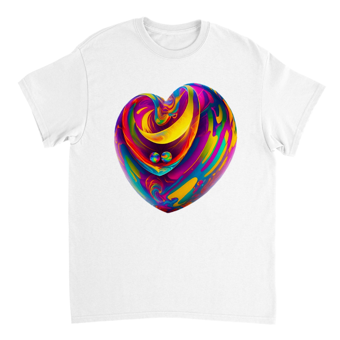 Love Heart - Heavyweight Unisex Crewneck T-shirt 102