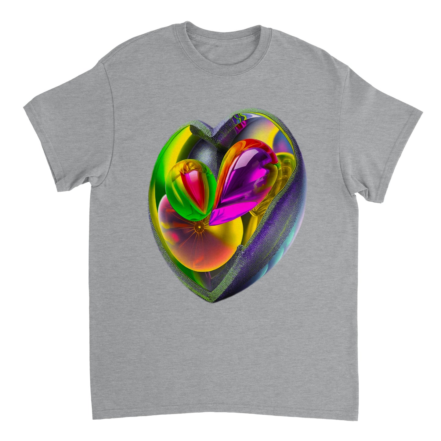 Love Heart - Heavyweight Unisex Crewneck T-shirt 49