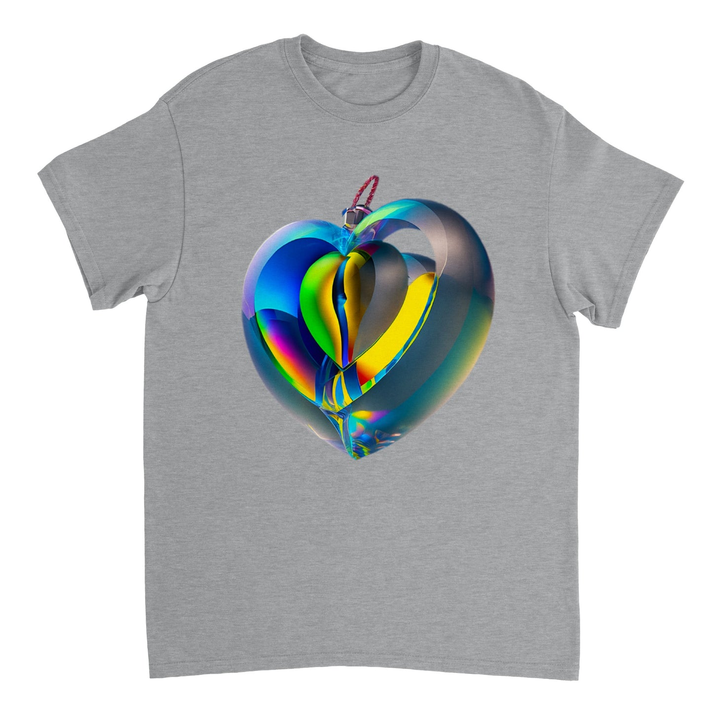 Love Heart - Heavyweight Unisex Crewneck T-shirt 66
