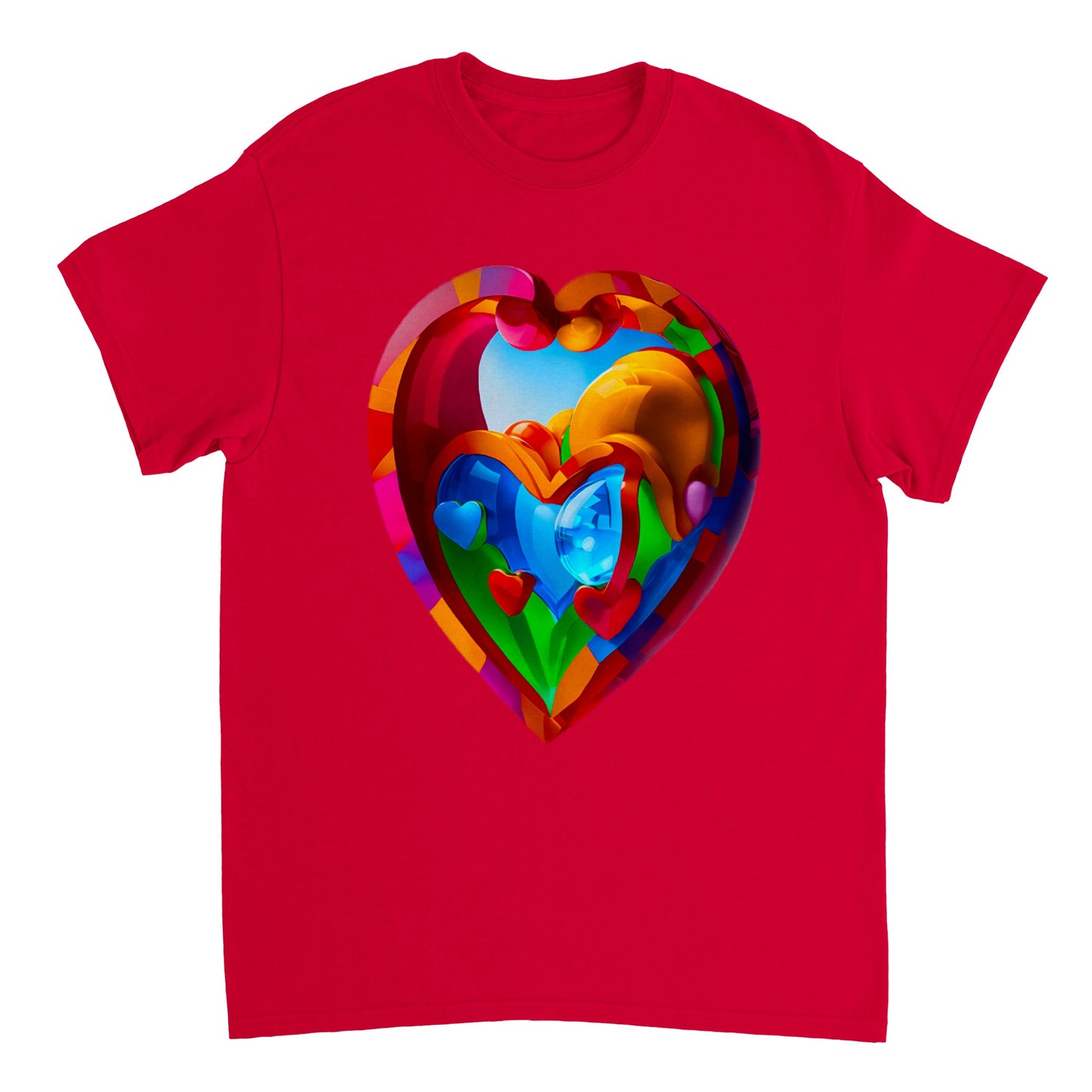 Love Heart - Heavyweight Unisex Crewneck T-shirt 33