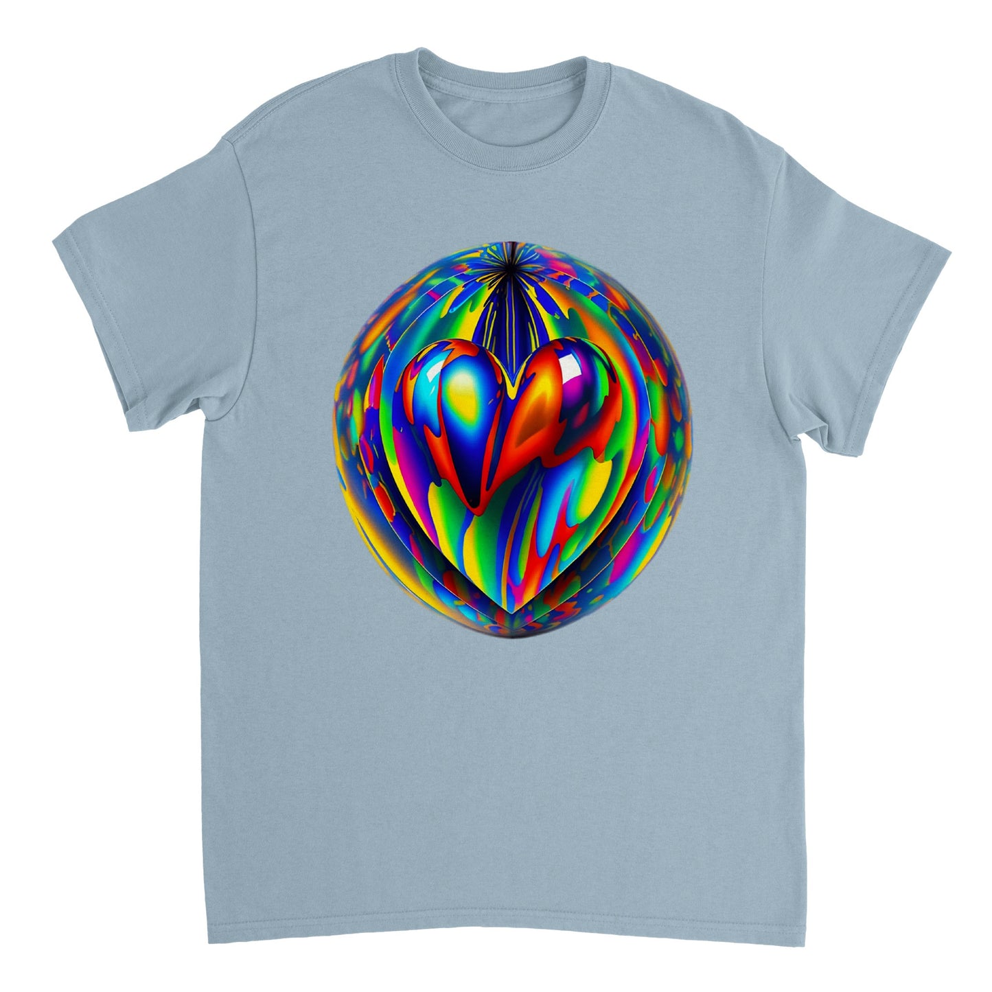 Love Heart - Heavyweight Unisex Crewneck T-shirt 53