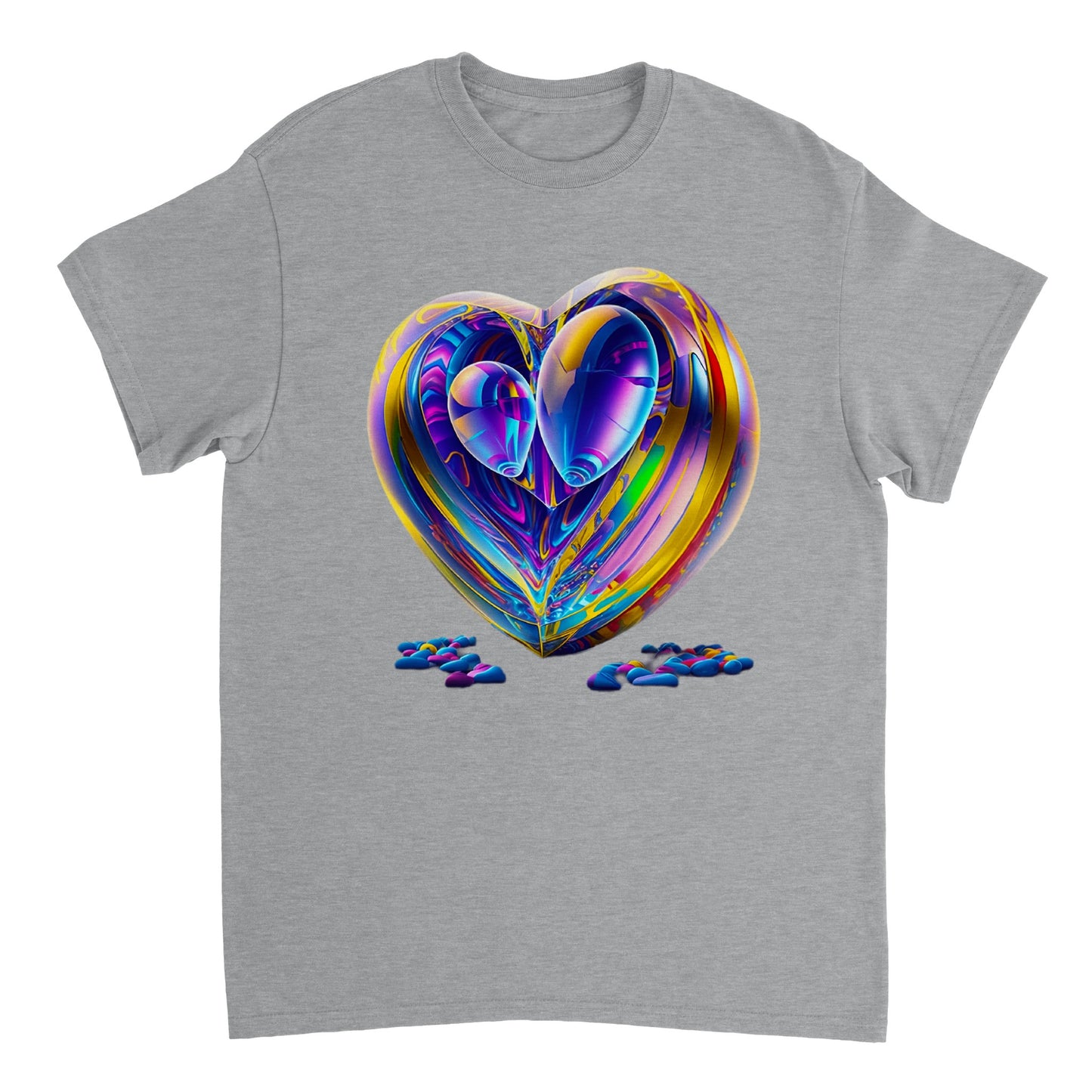 Love Heart - Heavyweight Unisex Crewneck T-shirt 57