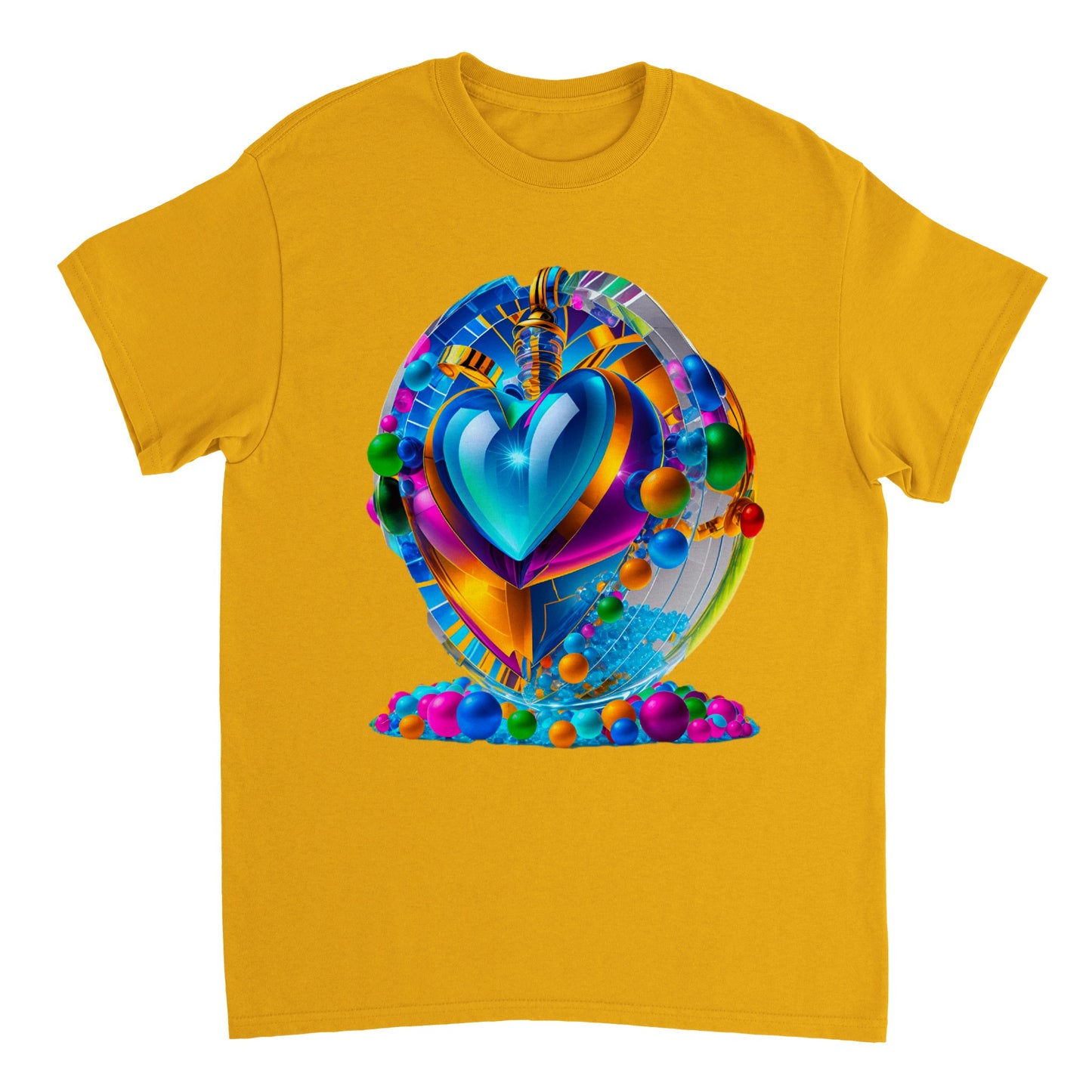 Love Heart - Heavyweight Unisex Crewneck T-shirt 42