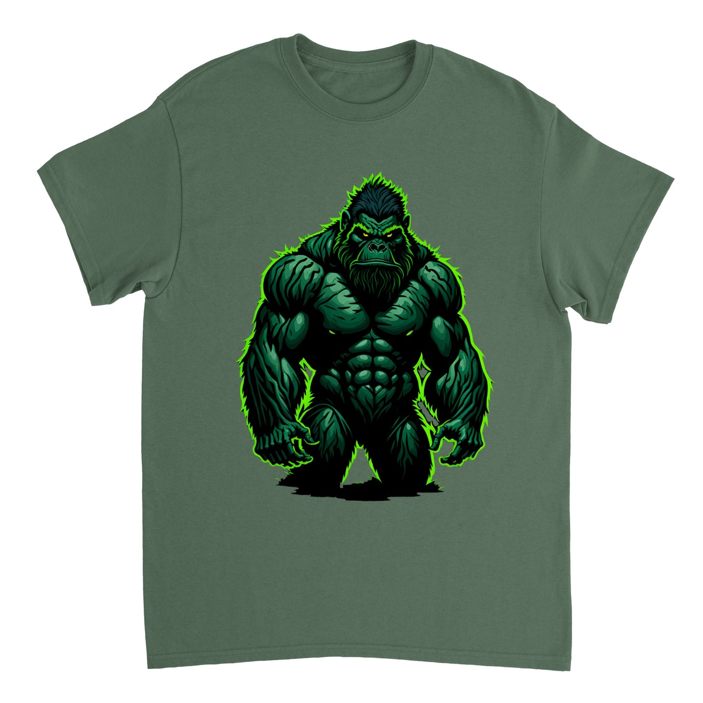3D Bigfoot Art - Heavyweight Unisex Crewneck T-shirt 28