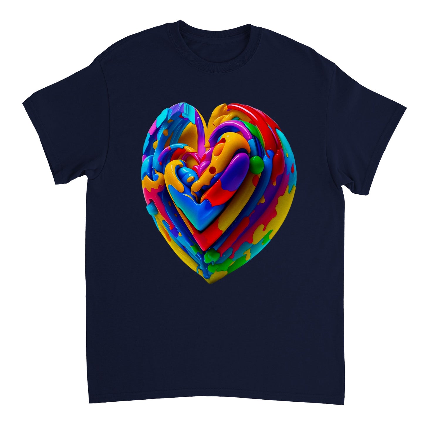 Love Heart - Heavyweight Unisex Crewneck T-shirt 13