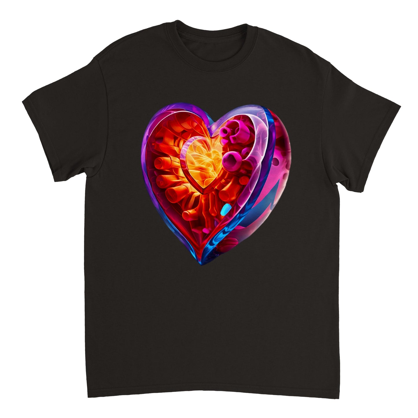 Love Heart - Heavyweight Unisex Crewneck T-shirt 113