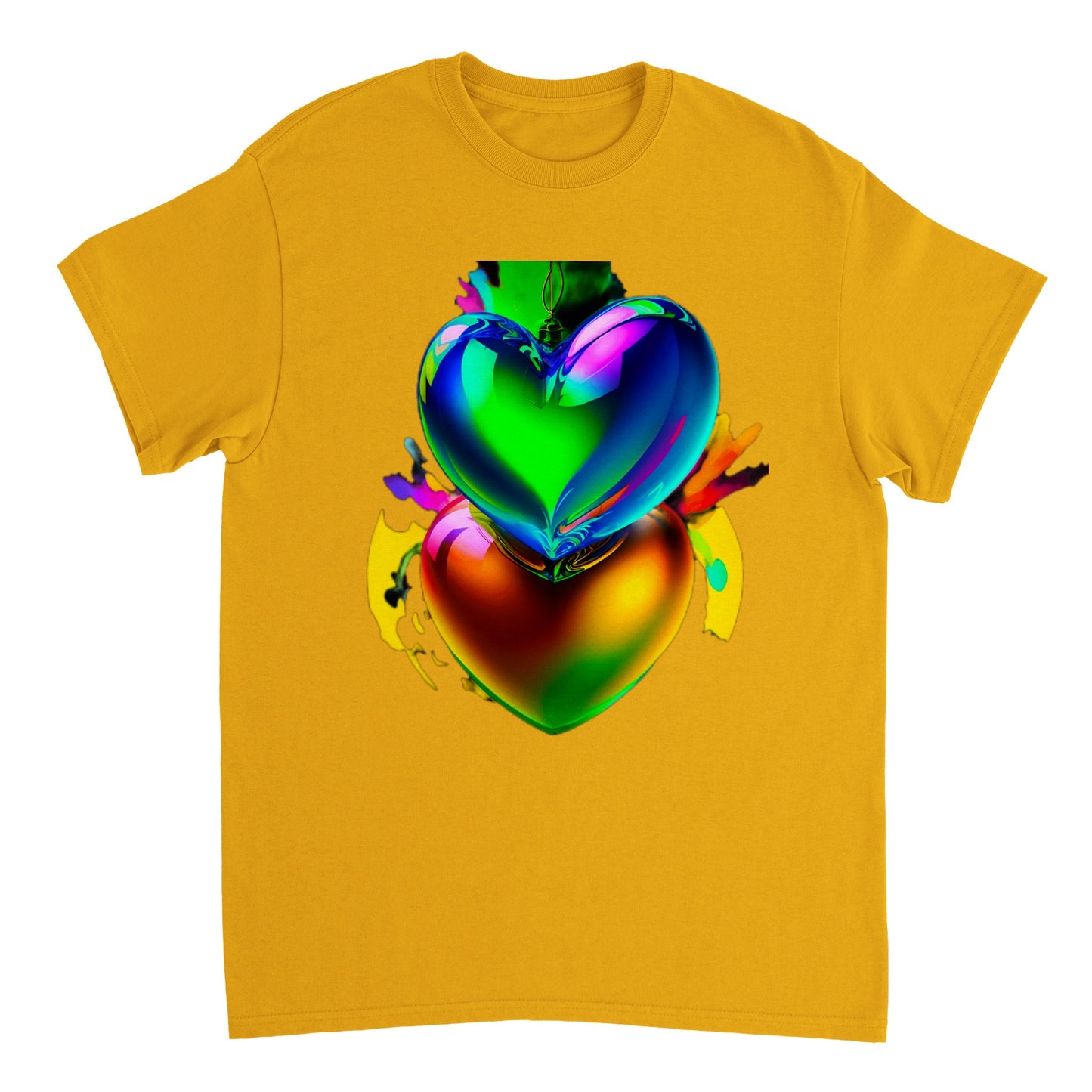 Love Heart - Heavyweight Unisex Crewneck T-shirt 58
