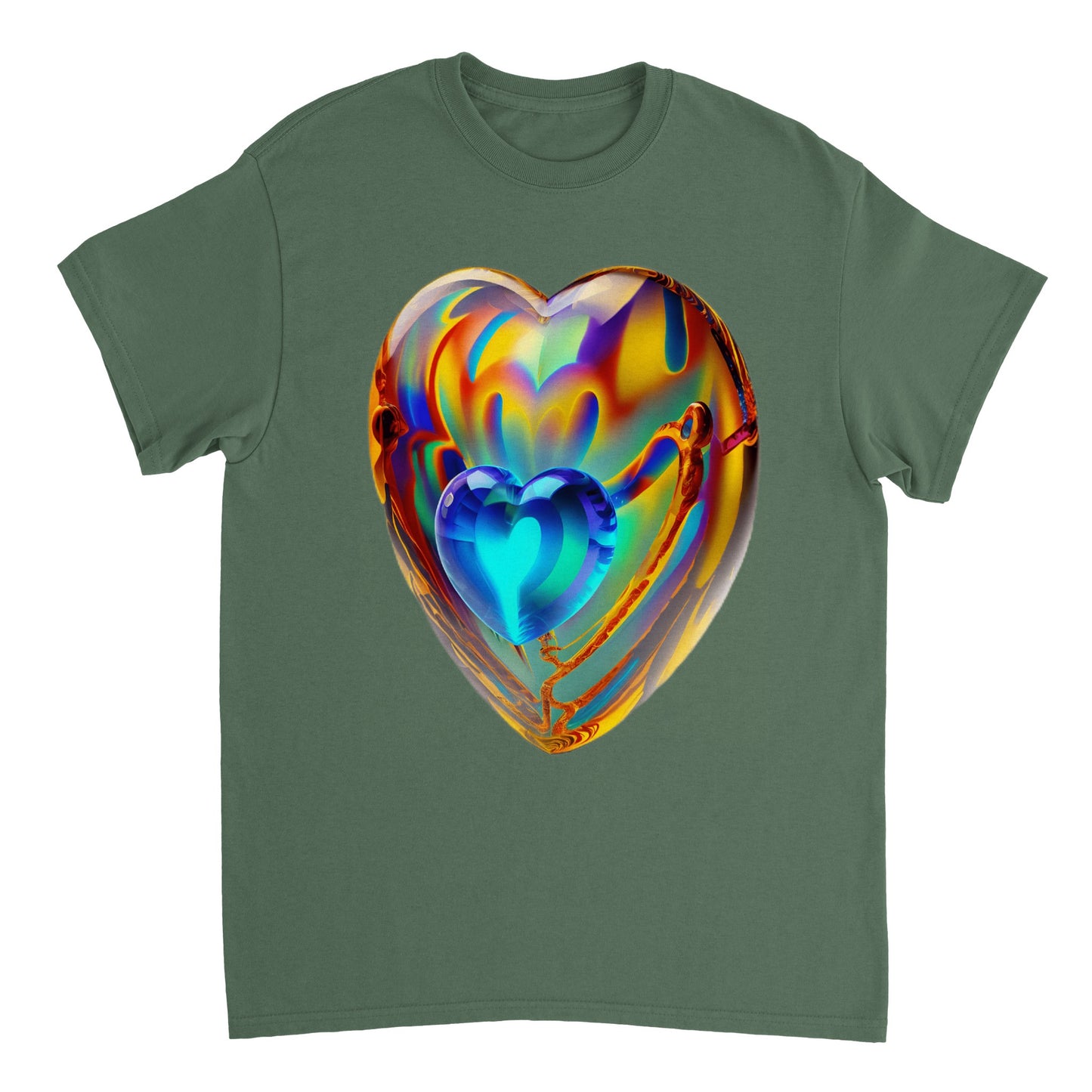 Love Heart - Heavyweight Unisex Crewneck T-shirt 36