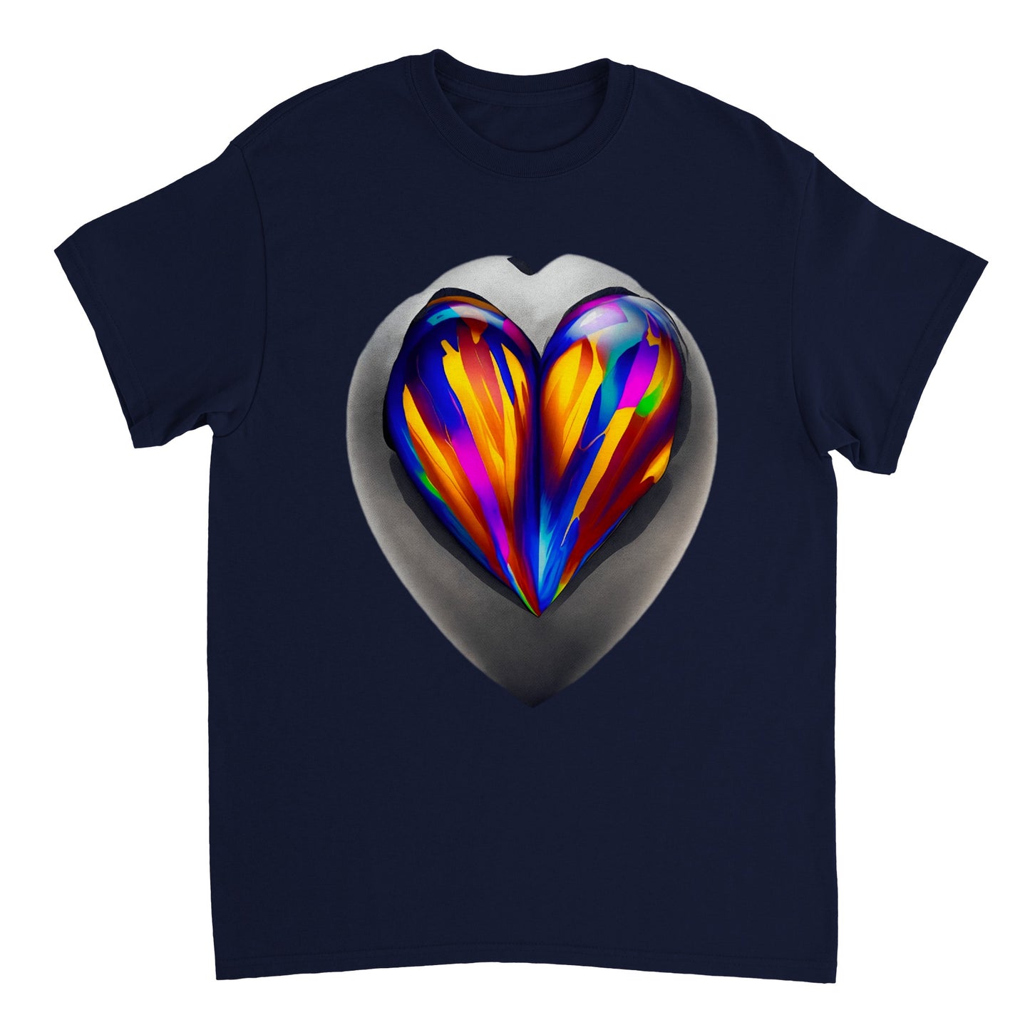 Love Heart - Heavyweight Unisex Crewneck T-shirt 60