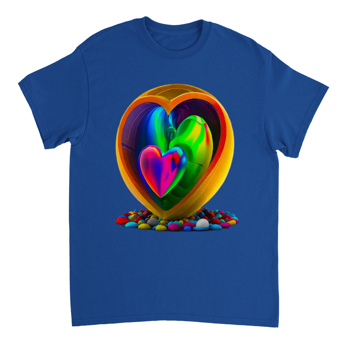 Love Heart - Heavyweight Unisex Crewneck T-shirt 107