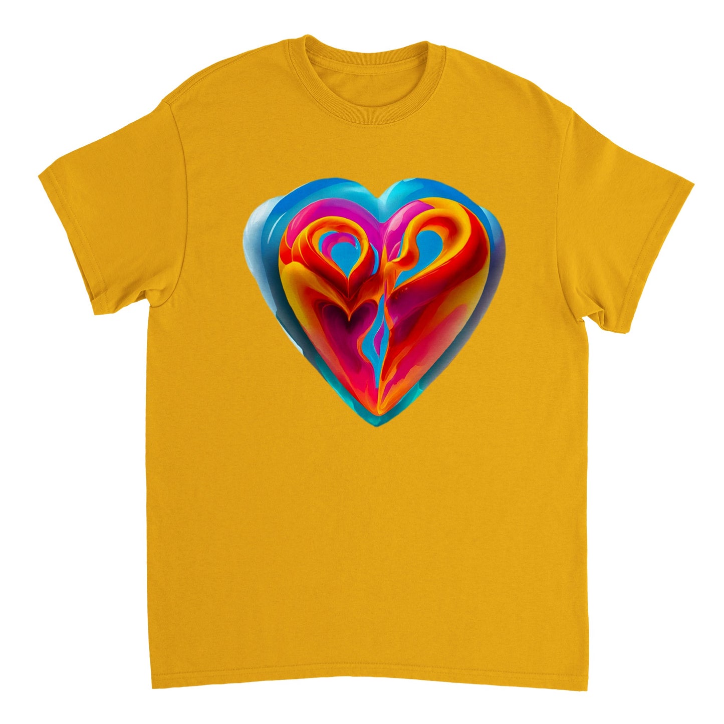Love Heart - Heavyweight Unisex Crewneck T-shirt 112