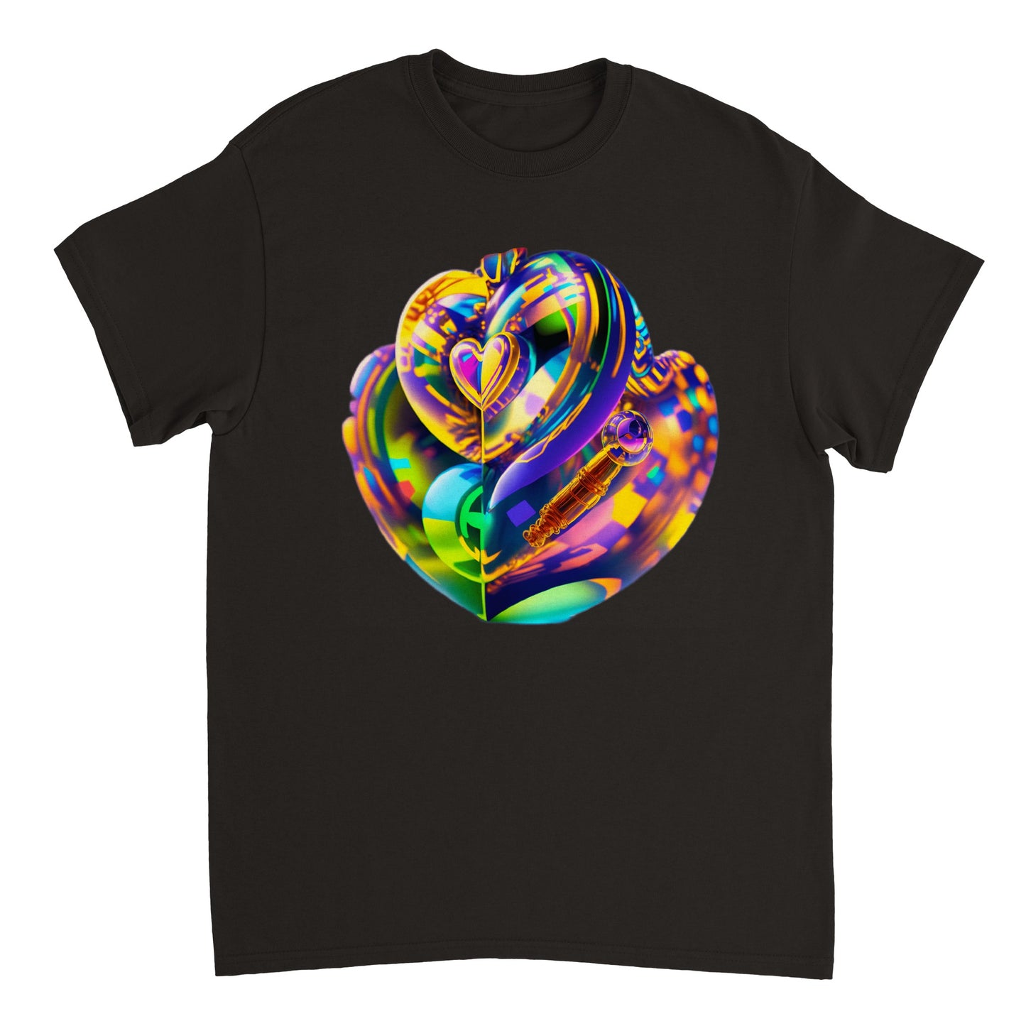 Love Heart - Heavyweight Unisex Crewneck T-shirt 18