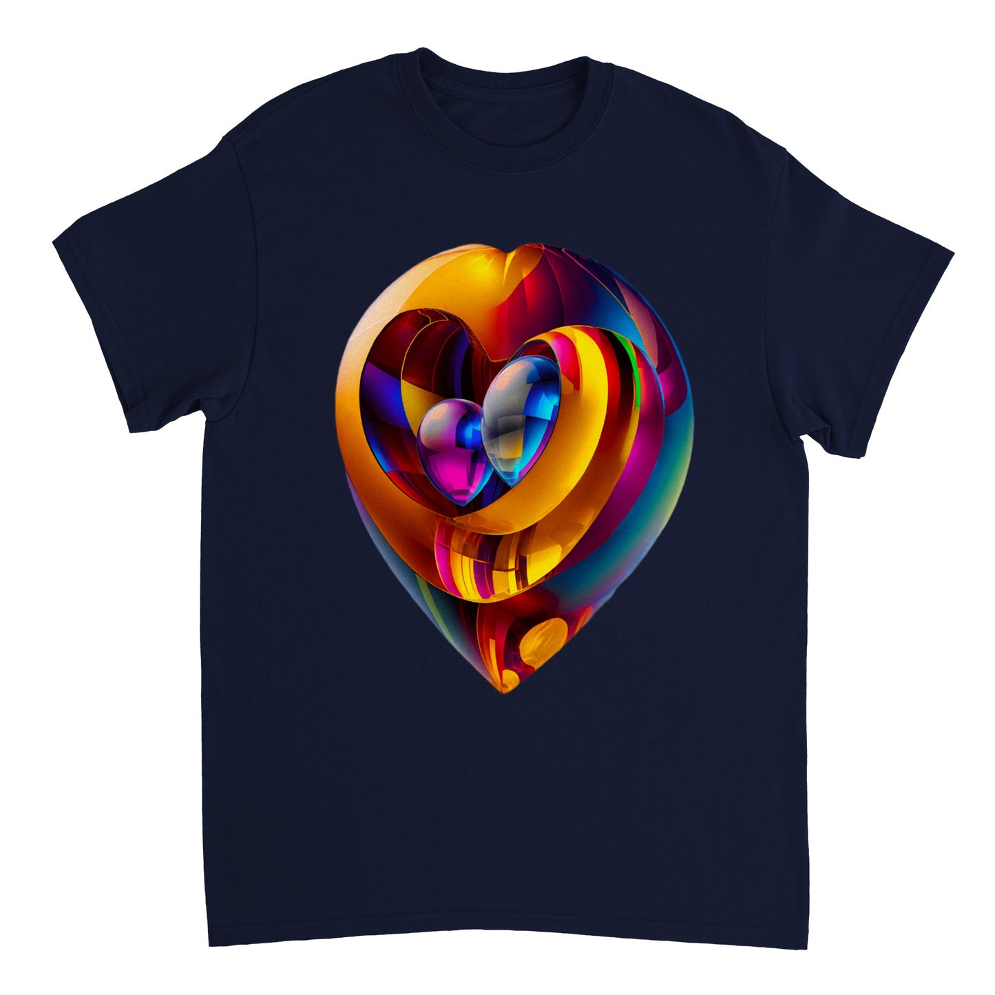 Love Heart - Heavyweight Unisex Crewneck T-shirt 45
