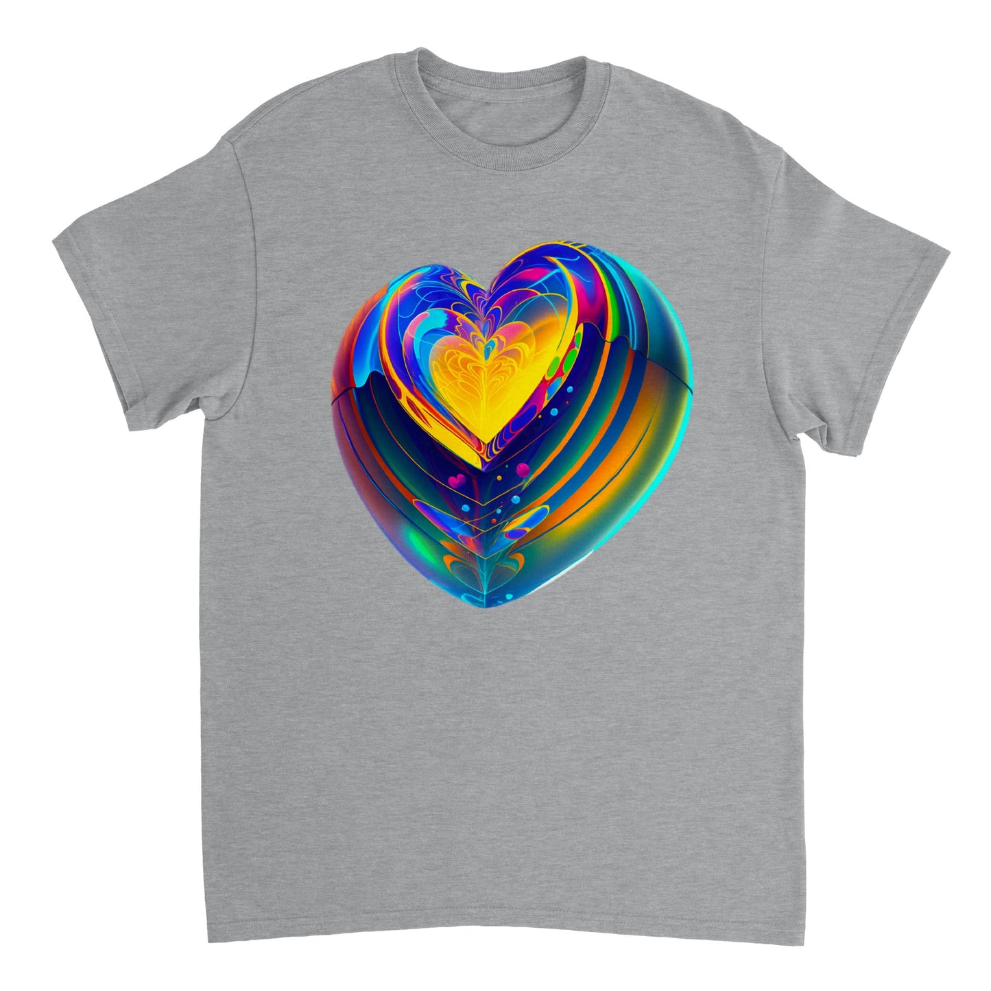 Love Heart - Heavyweight Unisex Crewneck T-shirt 41