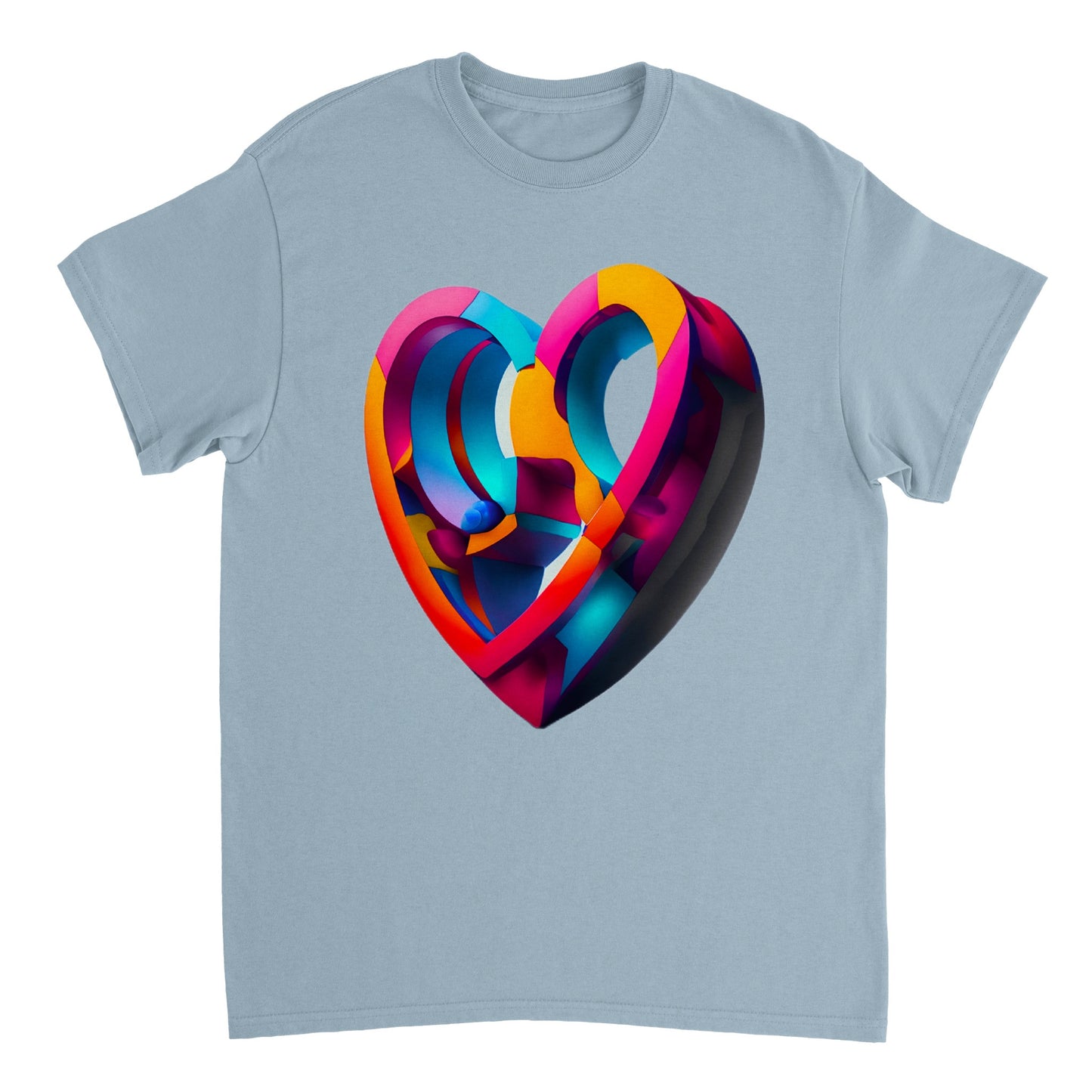 Love Heart - Heavyweight Unisex Crewneck T-shirt 11