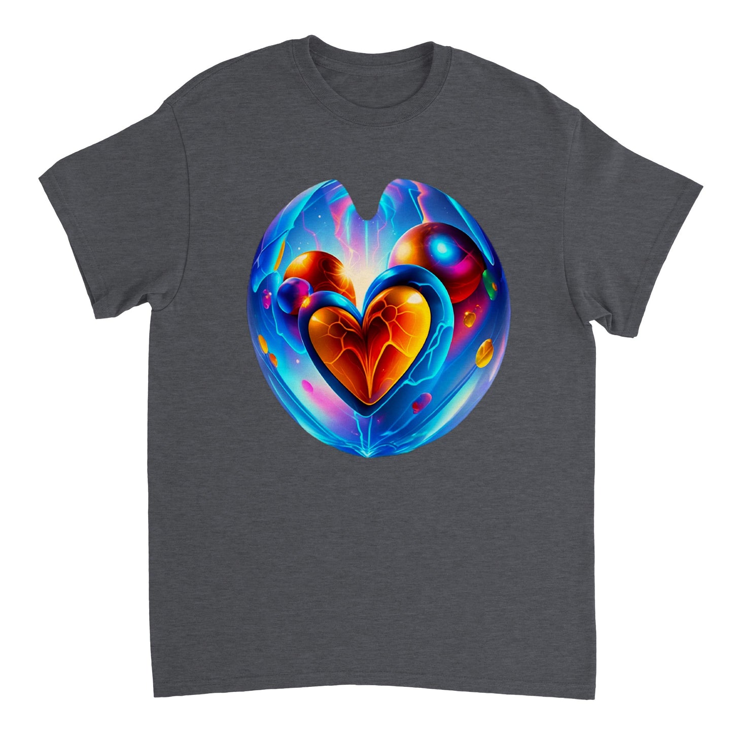 Love Heart - Heavyweight Unisex Crewneck T-shirt 106