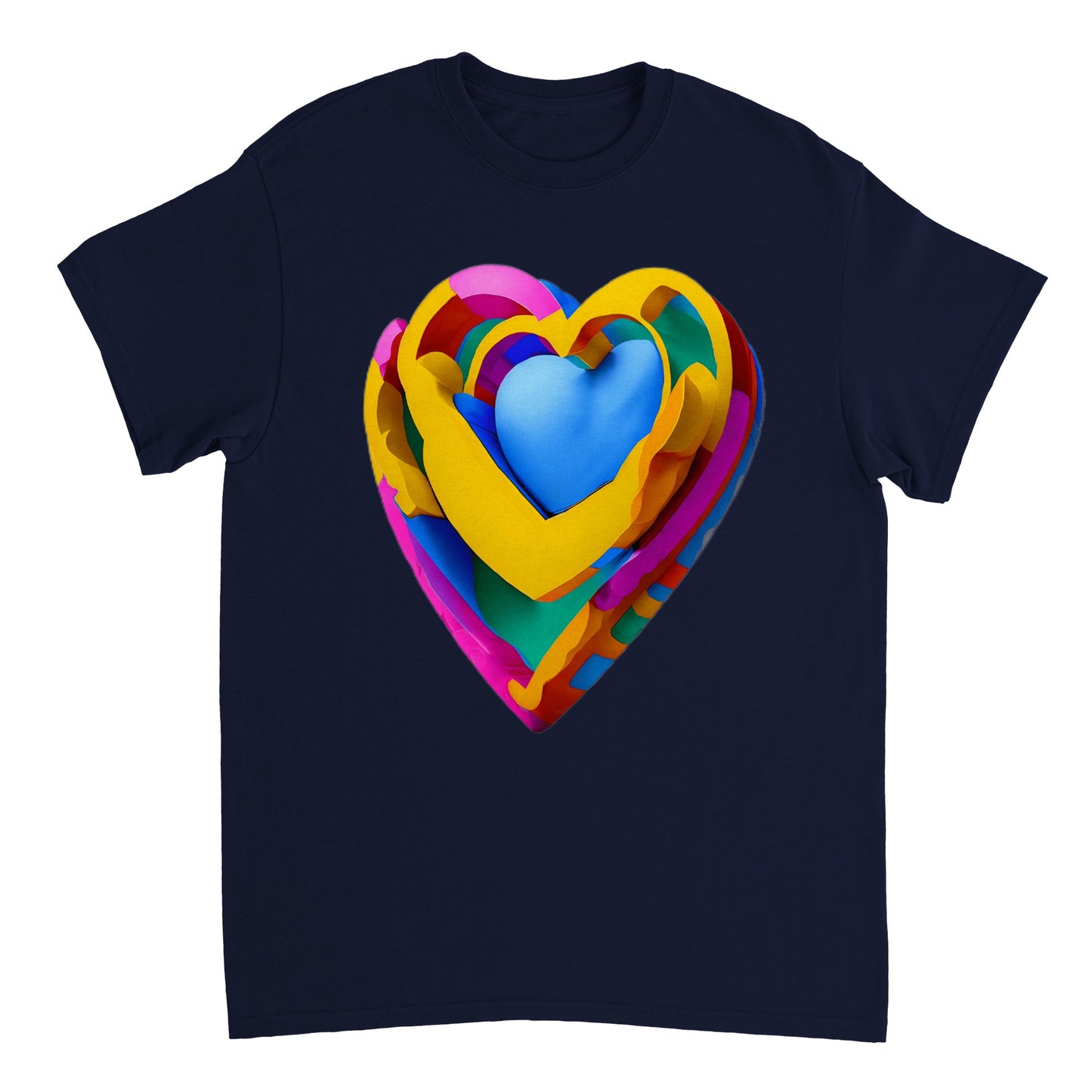 Love Heart - Heavyweight Unisex Crewneck T-shirt 12