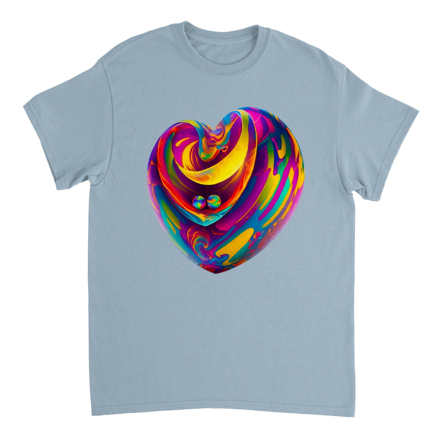 Love Heart - Heavyweight Unisex Crewneck T-shirt 102