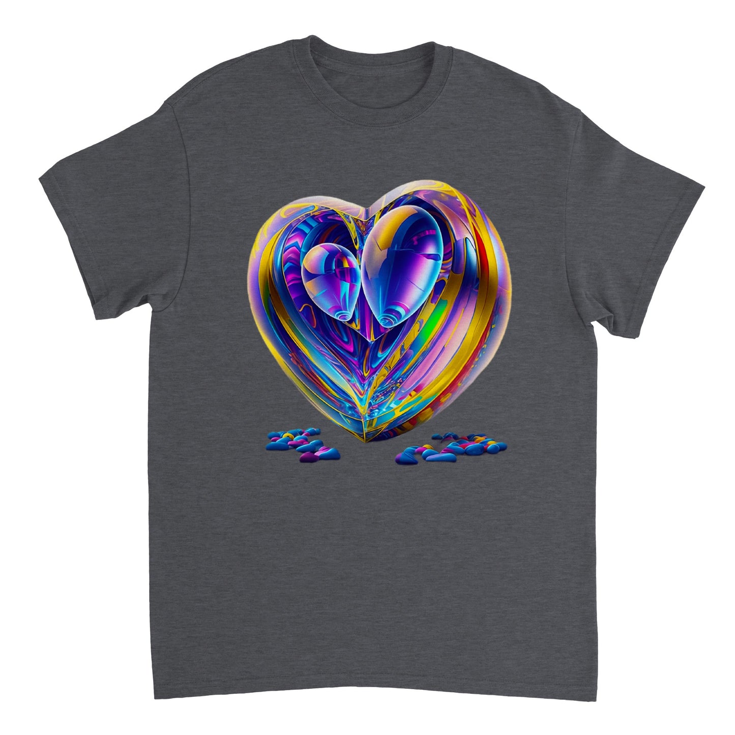 Love Heart - Heavyweight Unisex Crewneck T-shirt 57