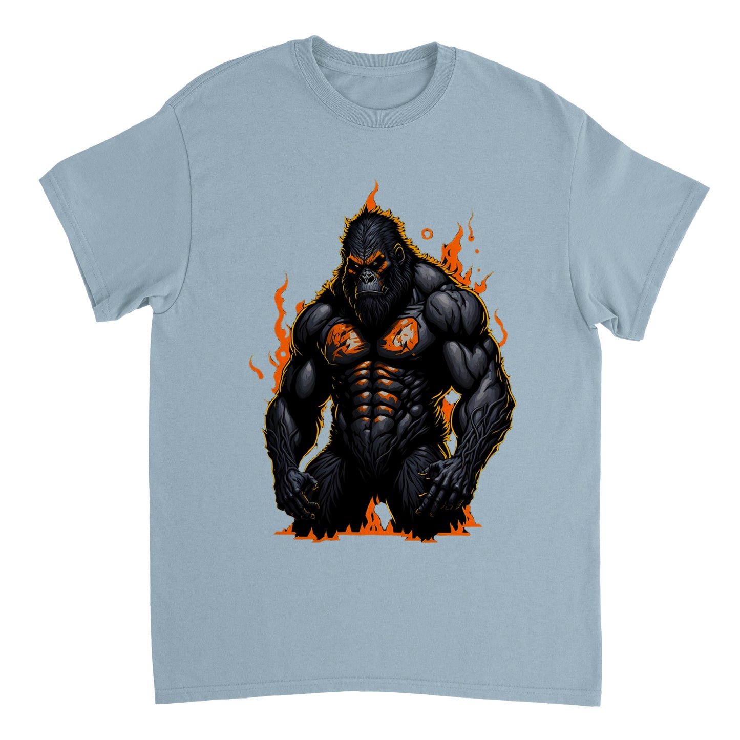 3D Bigfoot Art - Heavyweight Unisex Crewneck T-shirt 10