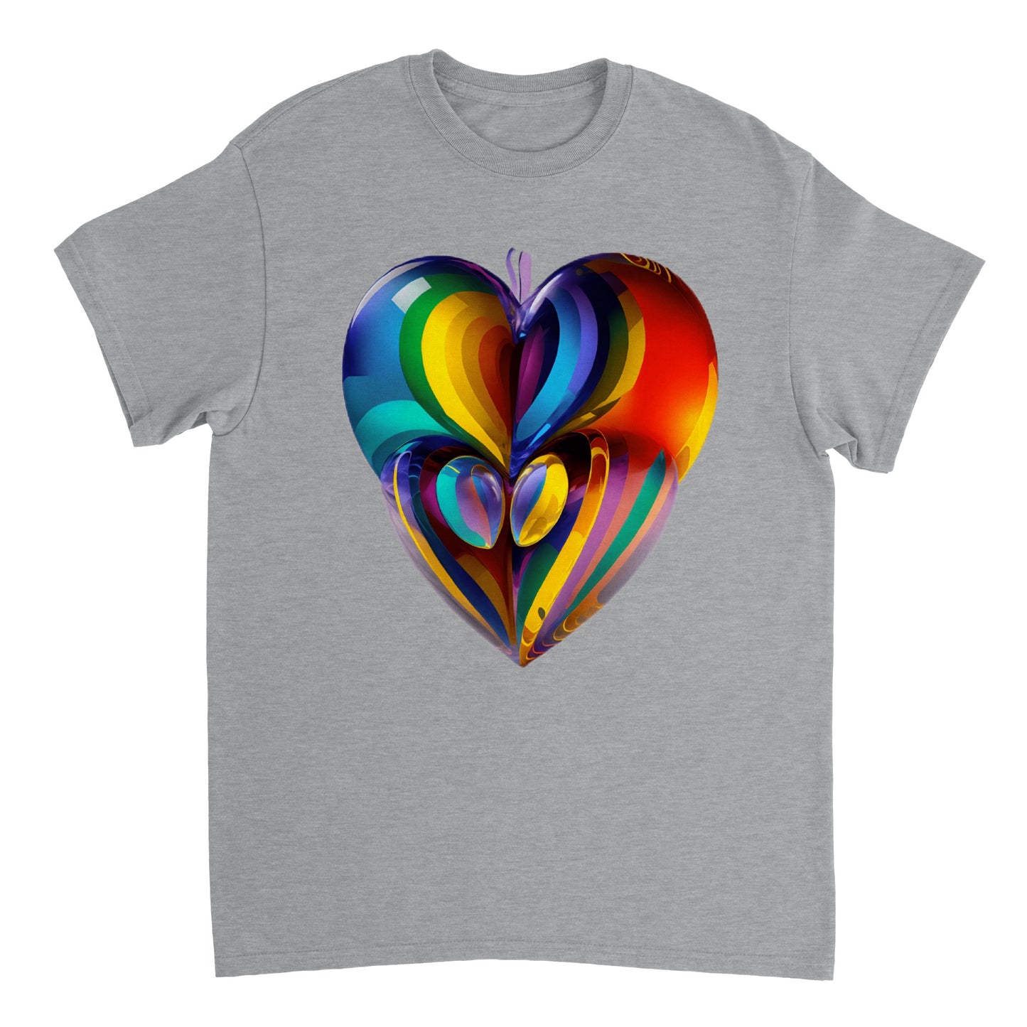 Love Heart - Heavyweight Unisex Crewneck T-shirt 16
