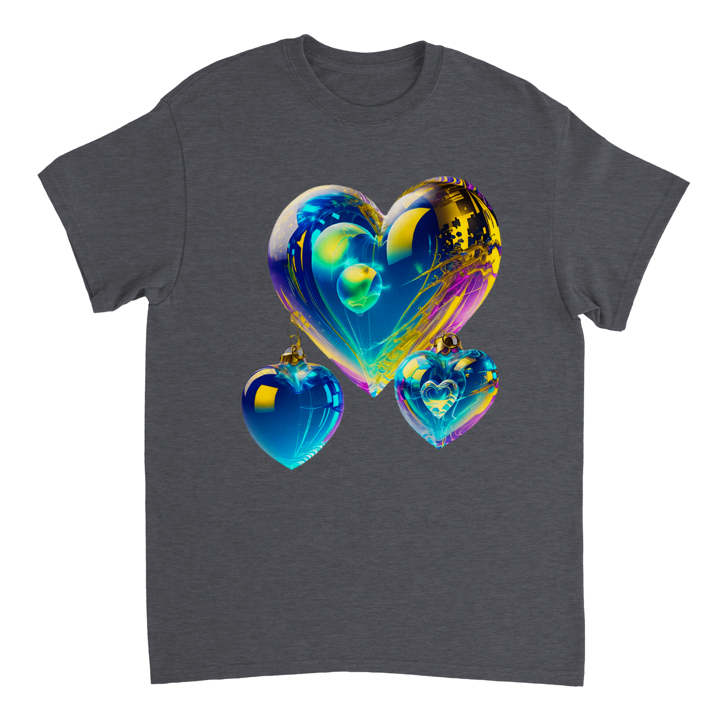 Love Heart - Heavyweight Unisex Crewneck T-shirt 1