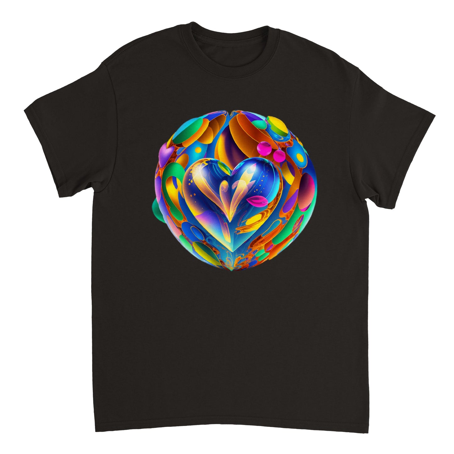 Love Heart - Heavyweight Unisex Crewneck T-shirt 48