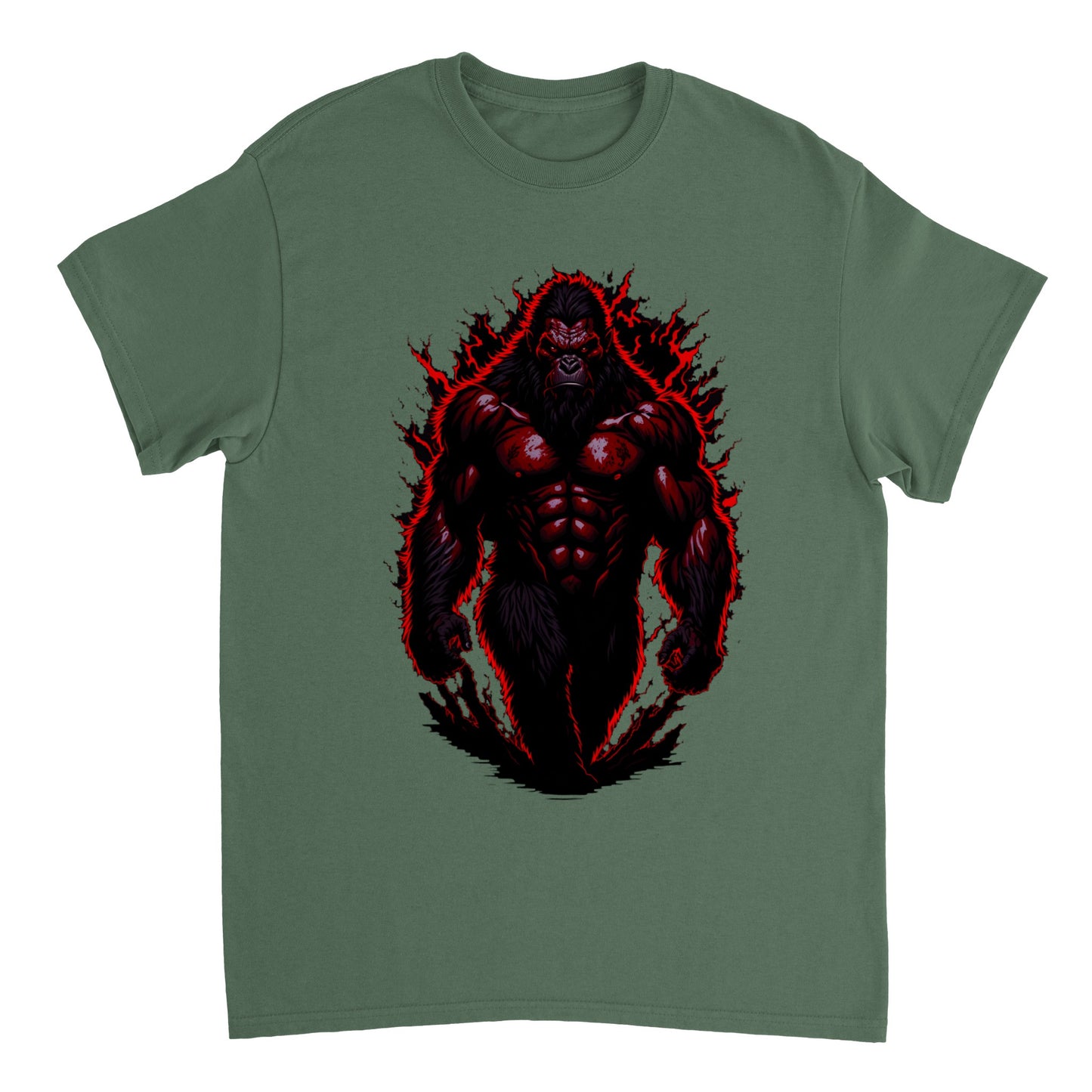 3D Bigfoot Art - Heavyweight Unisex Crewneck T-shirt 25
