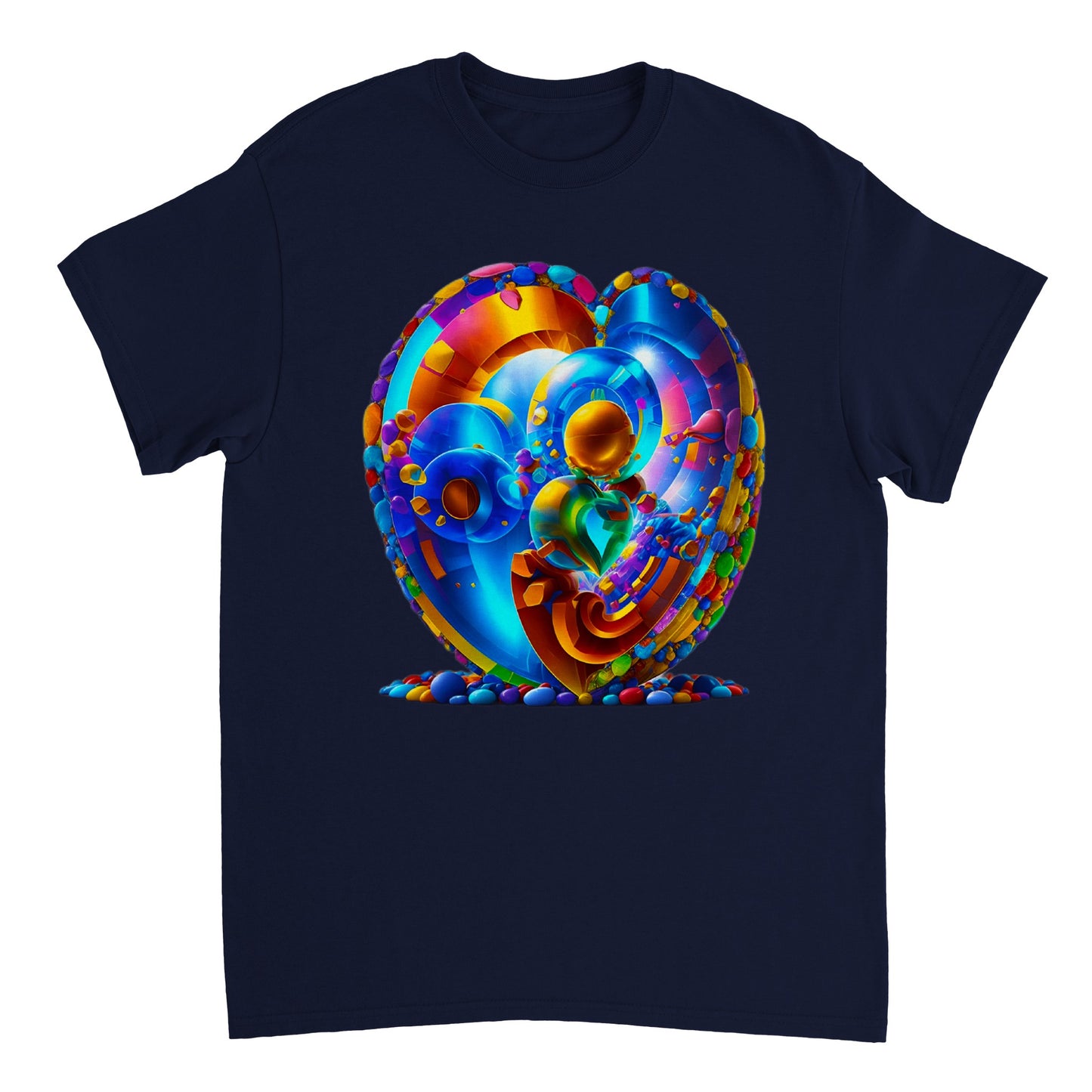 Love Heart - Heavyweight Unisex Crewneck T-shirt 9